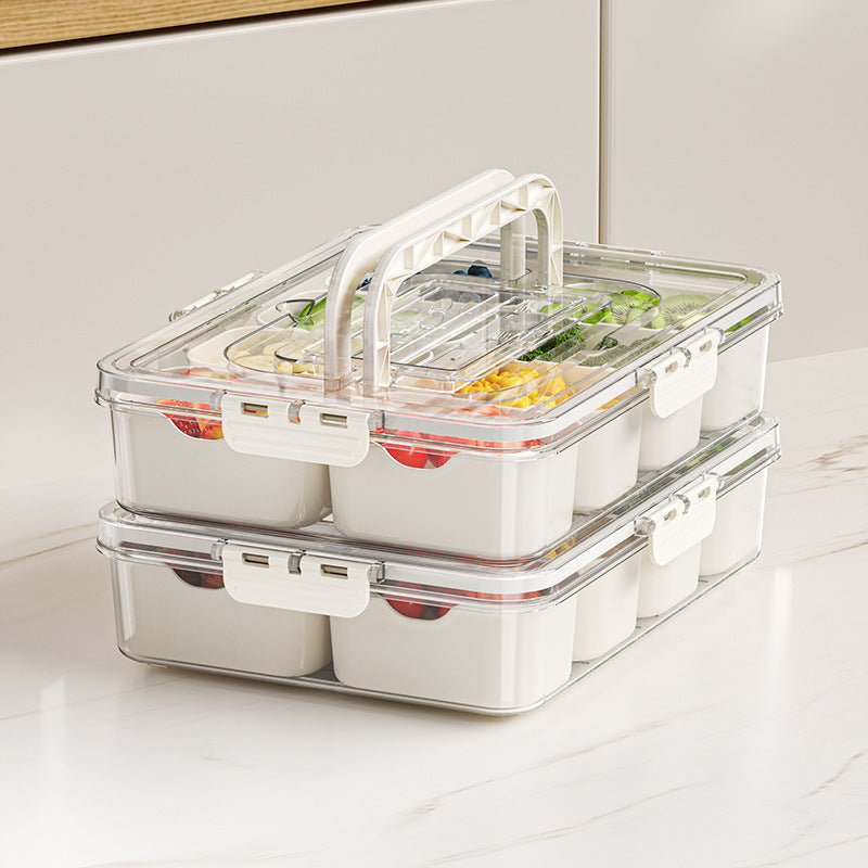 8-Compartment Snack & Fruit Organizer Box