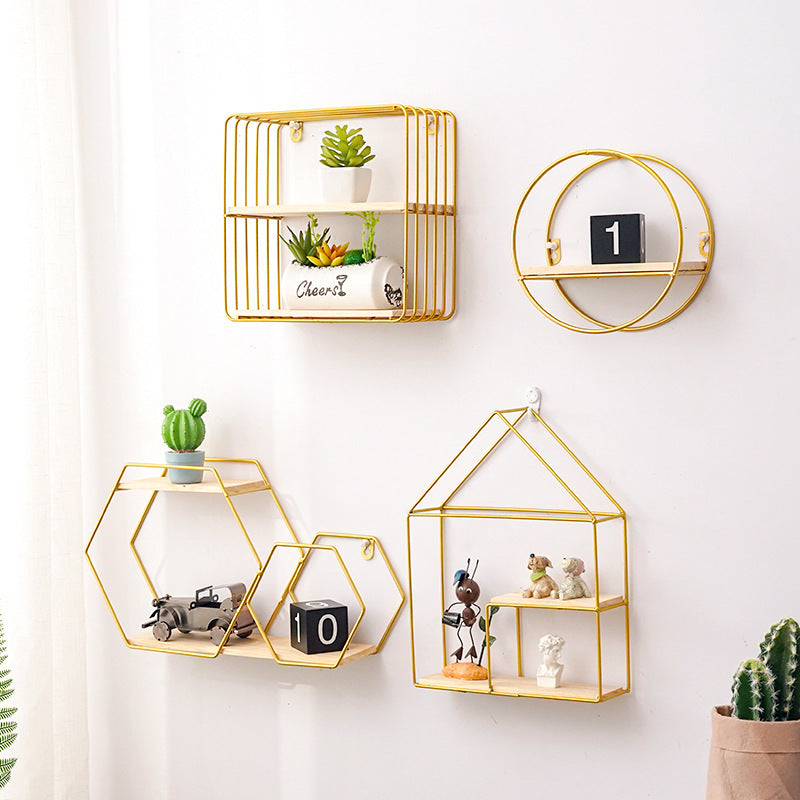 Geometric Iron Wall Shelves