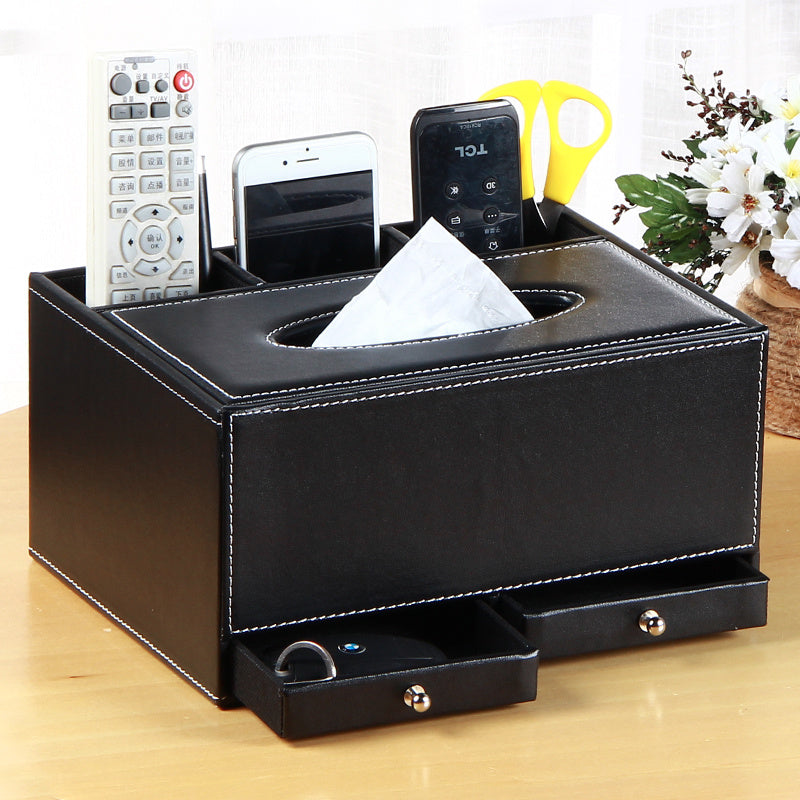 Square Multifunctional Tissue Box with Drawer