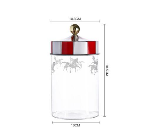 Candy Stripe Glass Storage Jars