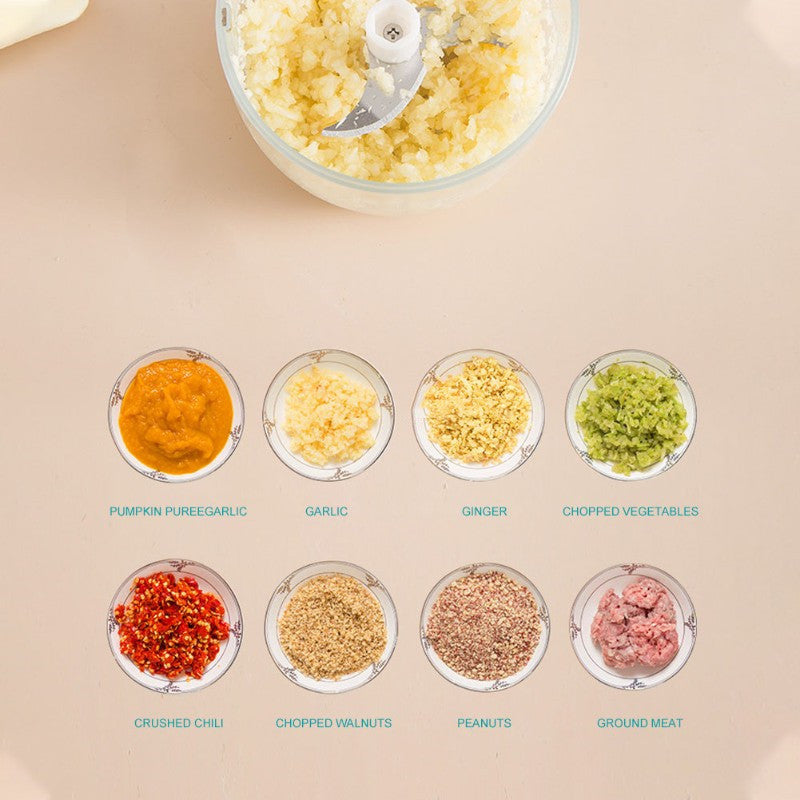 3-ostrzowa elektryczna mini siekaczka do żywności