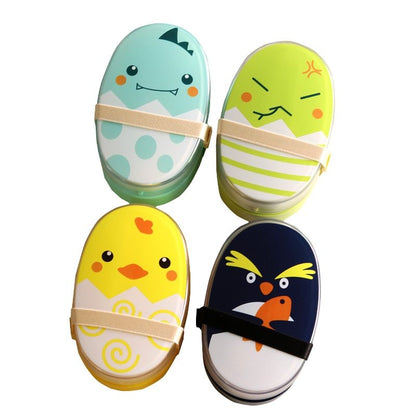 Dwuwarstwowy lunchbox nadający się do użycia w kuchence mikrofalowej