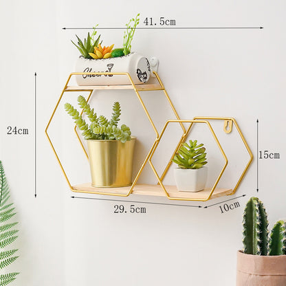 Geometric Iron Wall Shelves