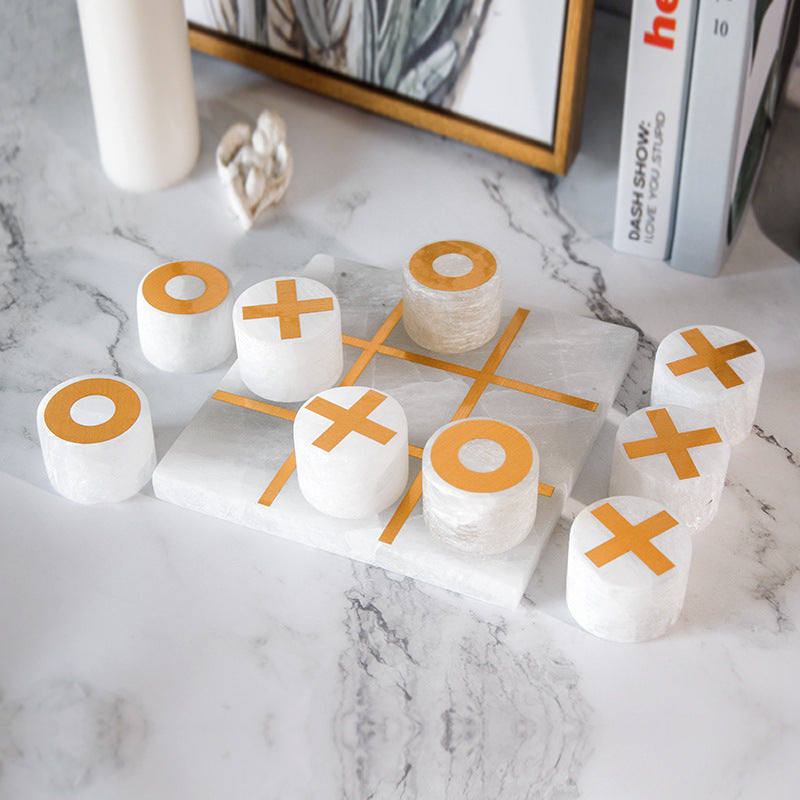 Marble Chessboard Decor
