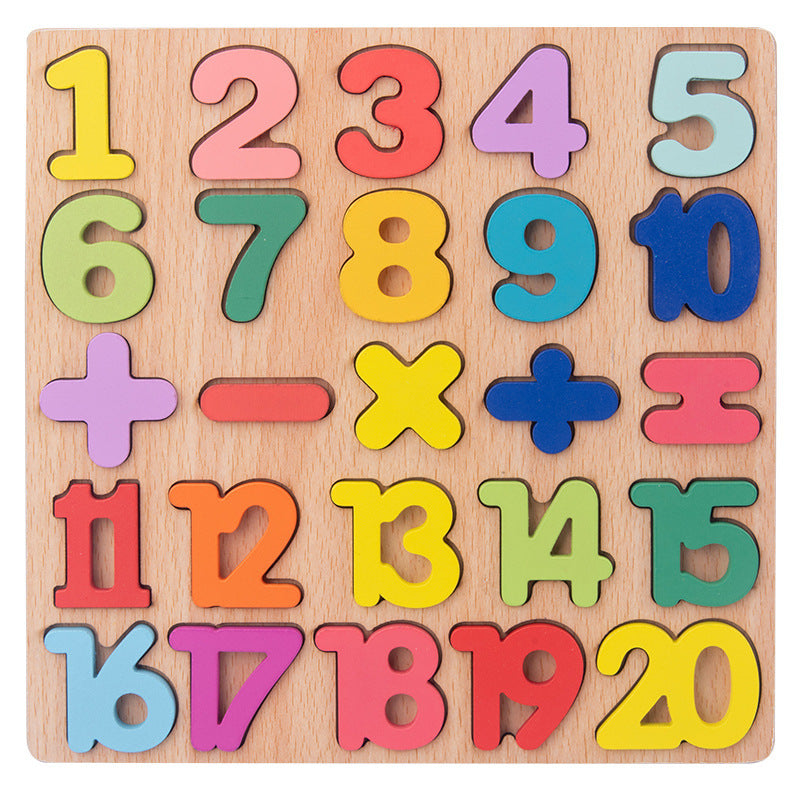 Wooden Six-in-One Educational Puzzle Board