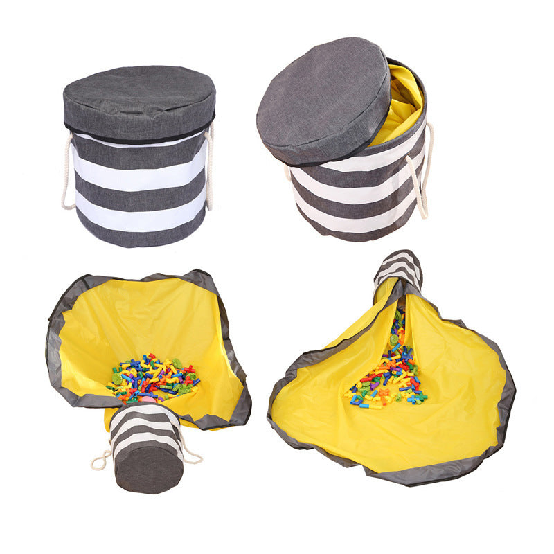 Dziecięca torba w paski do przechowywania zabawek 