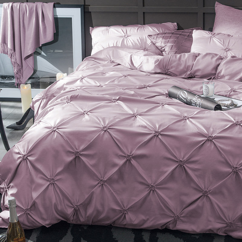 SilkGlow Satin Bed Set