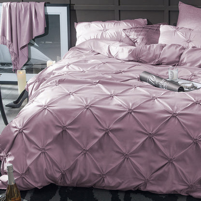 SilkGlow Satin Bed Set