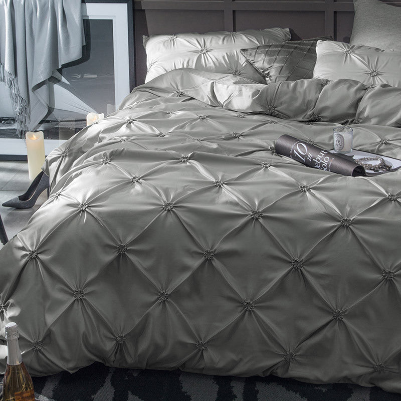 SilkGlow Satin Bed Set