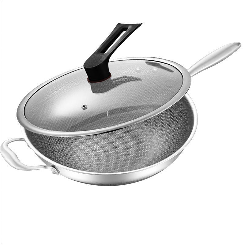 Wok dwustronny o strukturze plastra miodu ze stali nierdzewnej 316