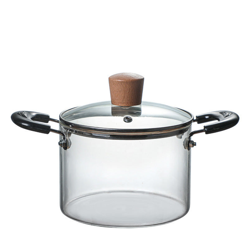 Transparent Borosilicate Glass Steamer Pot