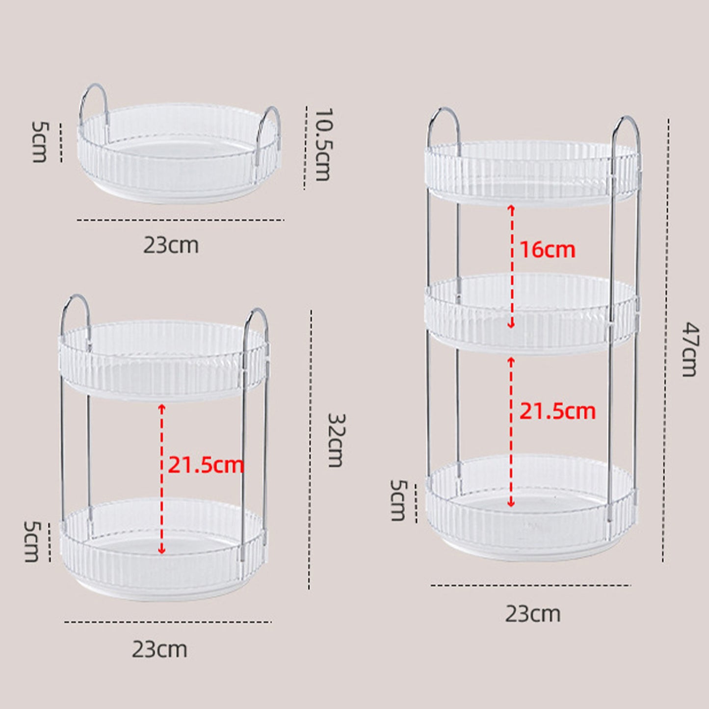 Obrotowy organizer na kosmetyki 360°