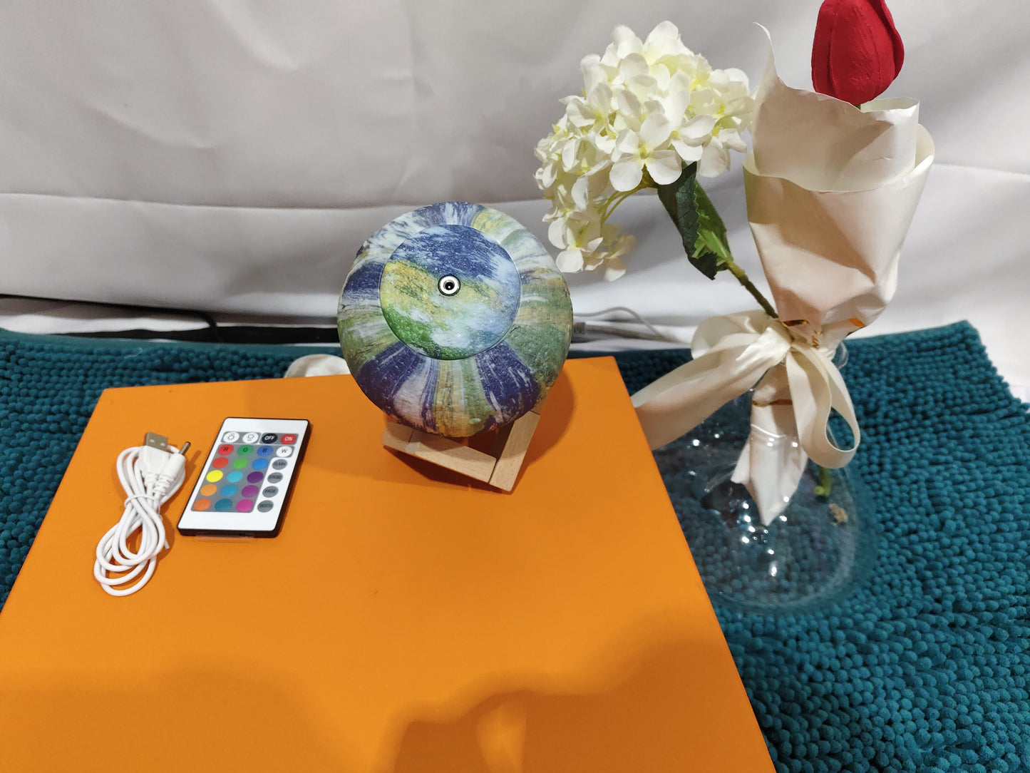 Lampa 3D Ziemia i Księżyc