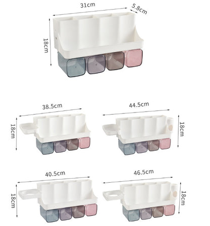 Organizer na szczoteczki do zębów montowany na ścianie