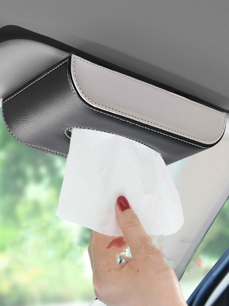 Leather Car Tissue Holder