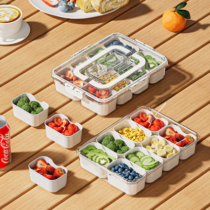 8-Compartment Snack & Fruit Organizer Box
