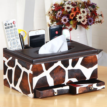 Square Multifunctional Tissue Box with Drawer