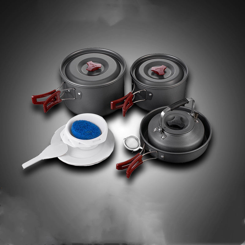 Hard Alumina Camping Cookware Set