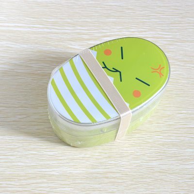 Dwuwarstwowy lunchbox nadający się do użycia w kuchence mikrofalowej