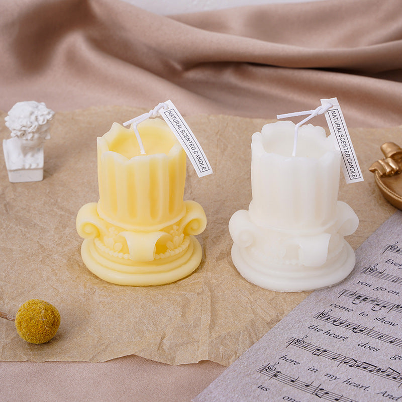 Roman Pillar Scented Candle Decor