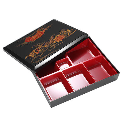 Japońskie pudełko na lunch z drewna słojowego 