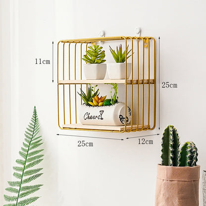 Geometric Iron Wall Shelves