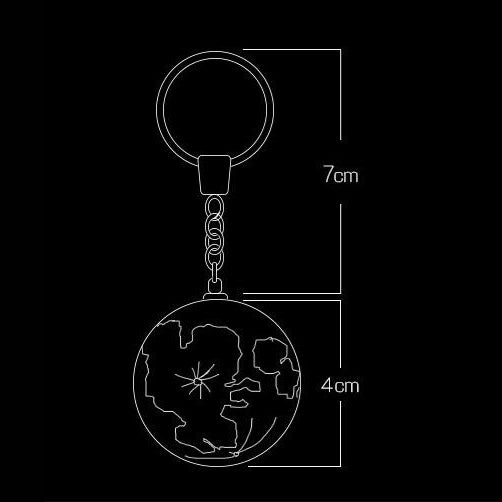 Brelok do kluczy z lampą księżycową