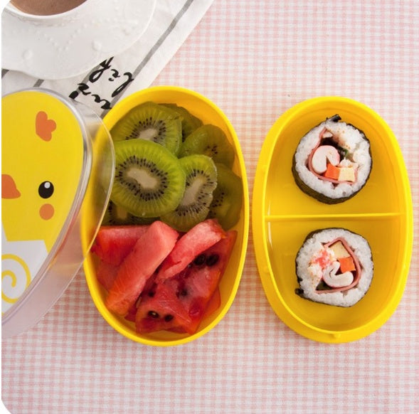 Dwuwarstwowy lunchbox nadający się do użycia w kuchence mikrofalowej