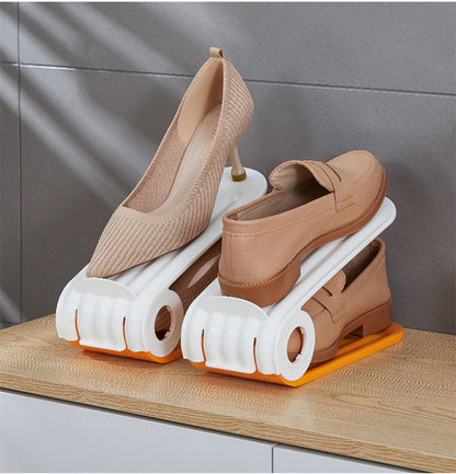 Dwuwarstwowy regulowany stojak na buty