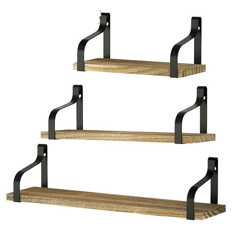 3-Piece Wooden Floating Wall Shelf Set