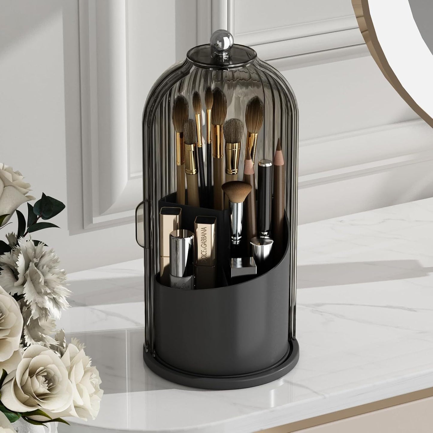 360° Rotating Makeup Brush Holder