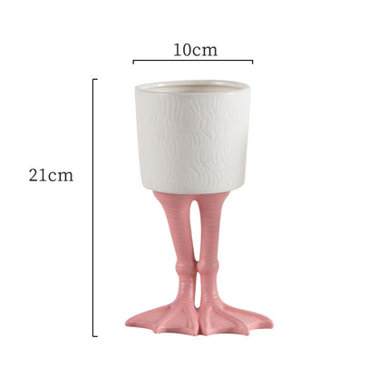 Doniczka ceramiczna z kreskówkową grafiką 