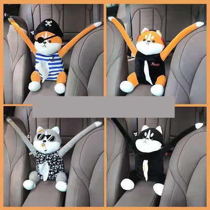 Pudełko na chusteczki w kształcie pluszu na podłokietnik samochodowy