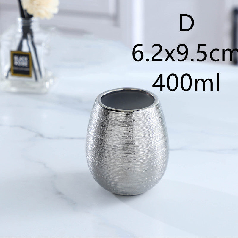 Brushed Ceramic Bathroom Set