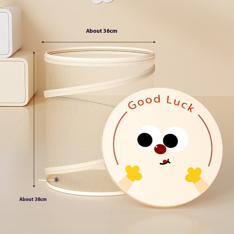 Składany kosz do przechowywania zabawek i ubrań dla dzieci z pokrywką 