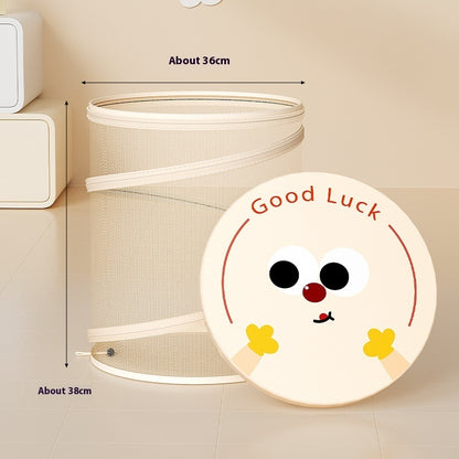 Składany kosz do przechowywania zabawek i ubrań dla dzieci z pokrywką 