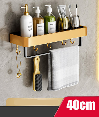 Luxury Aluminum Bathroom Shelf Set