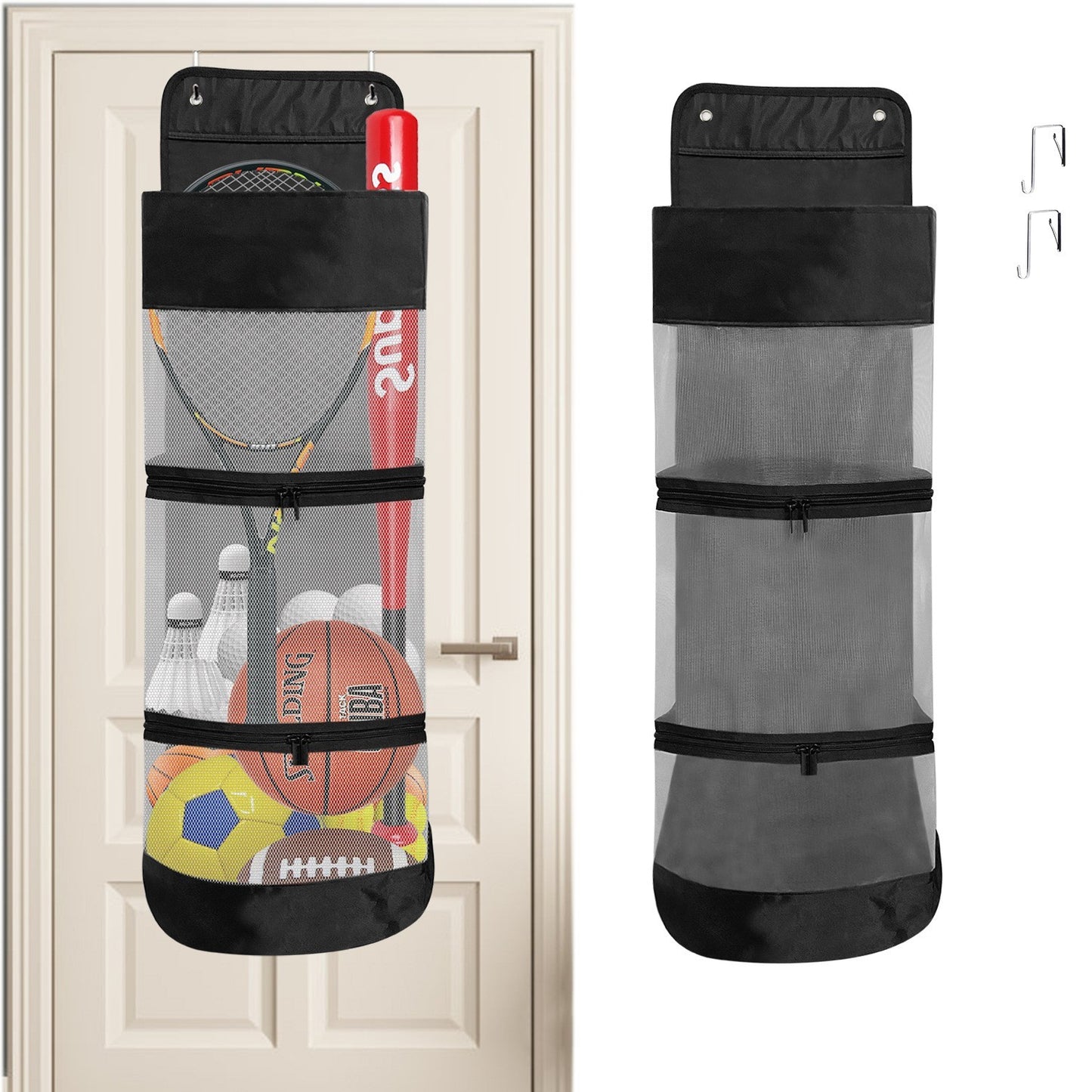 Siatkowy kosz do przechowywania zabawek dla dzieci