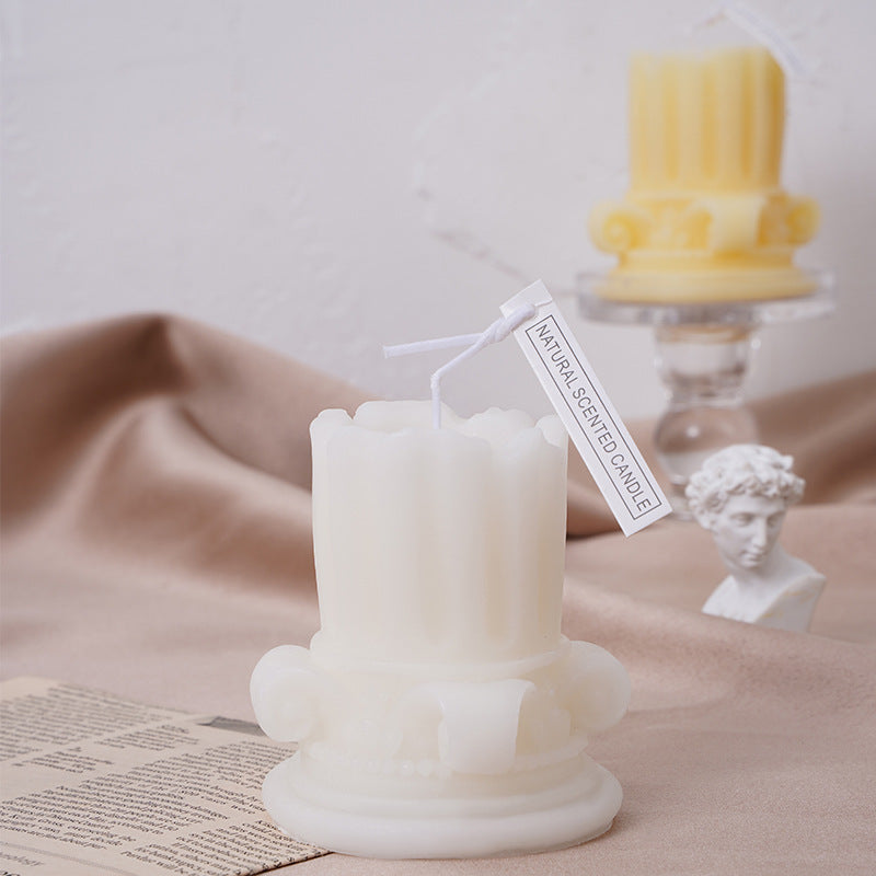 Roman Pillar Scented Candle Decor