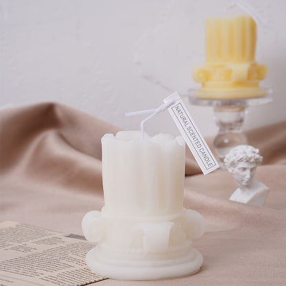 Roman Pillar Scented Candle Decor