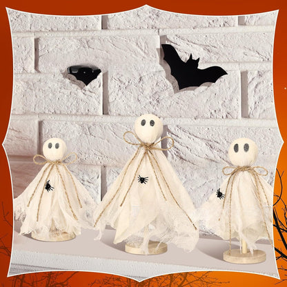 Wooden Halloween Ghost Decor