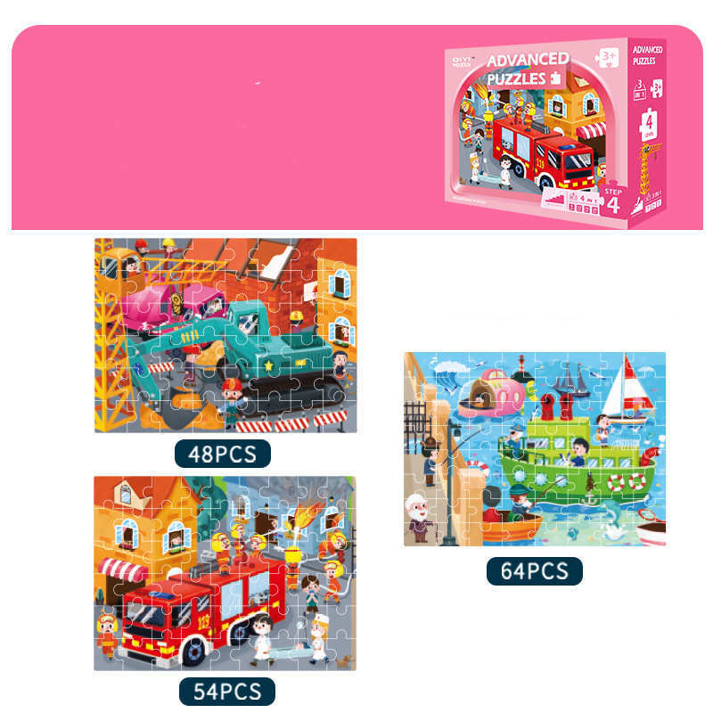 Zaawansowany zestaw drewnianych puzzli edukacyjnych