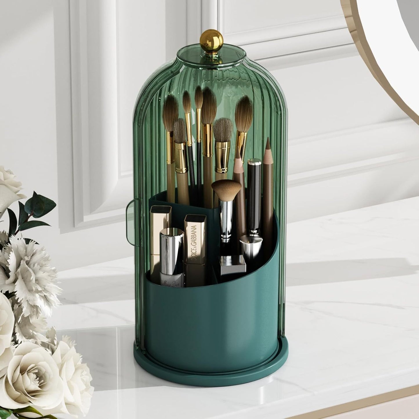 360° Rotating Makeup Brush Holder