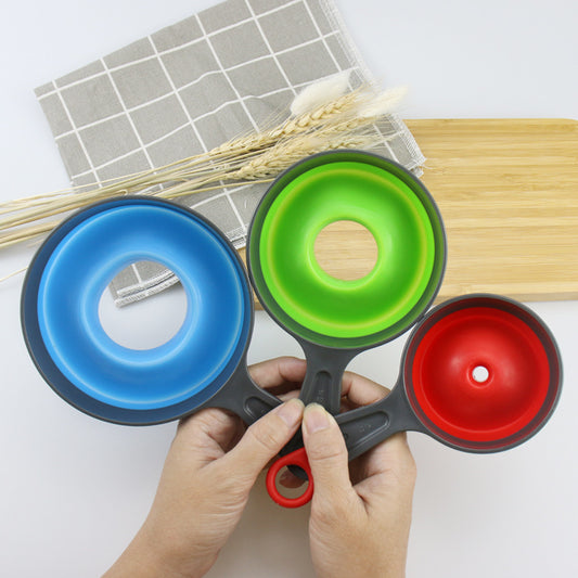 Zestaw składanych lejków plastikowych (3 sztuki)