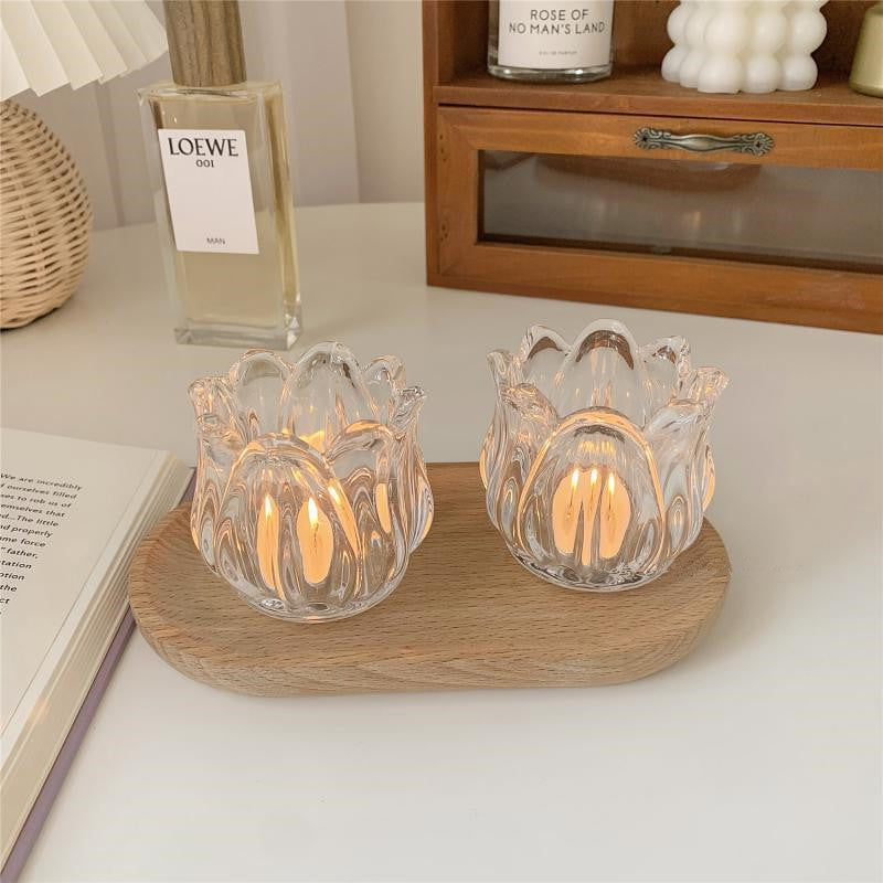 Tulip Glass Candle Holder