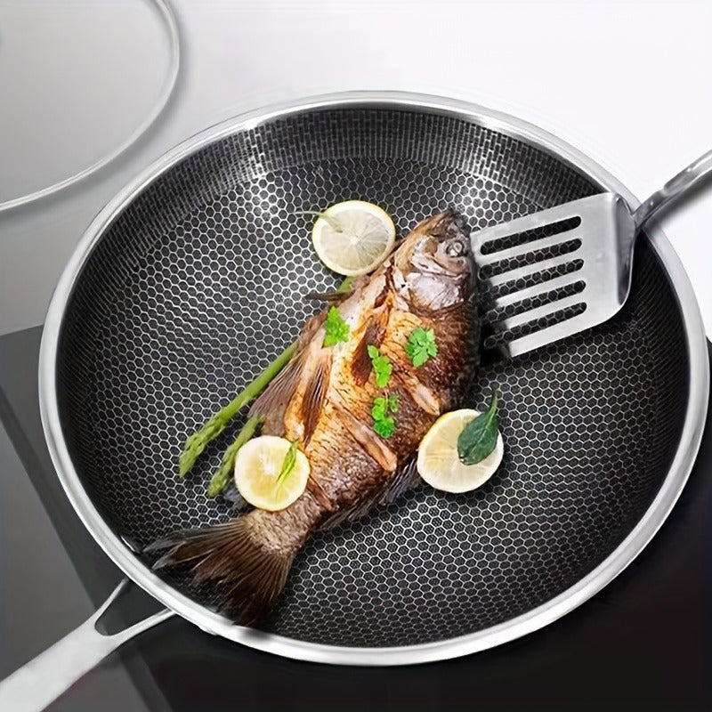 Honeycomb Stainless Steel Frying Pan