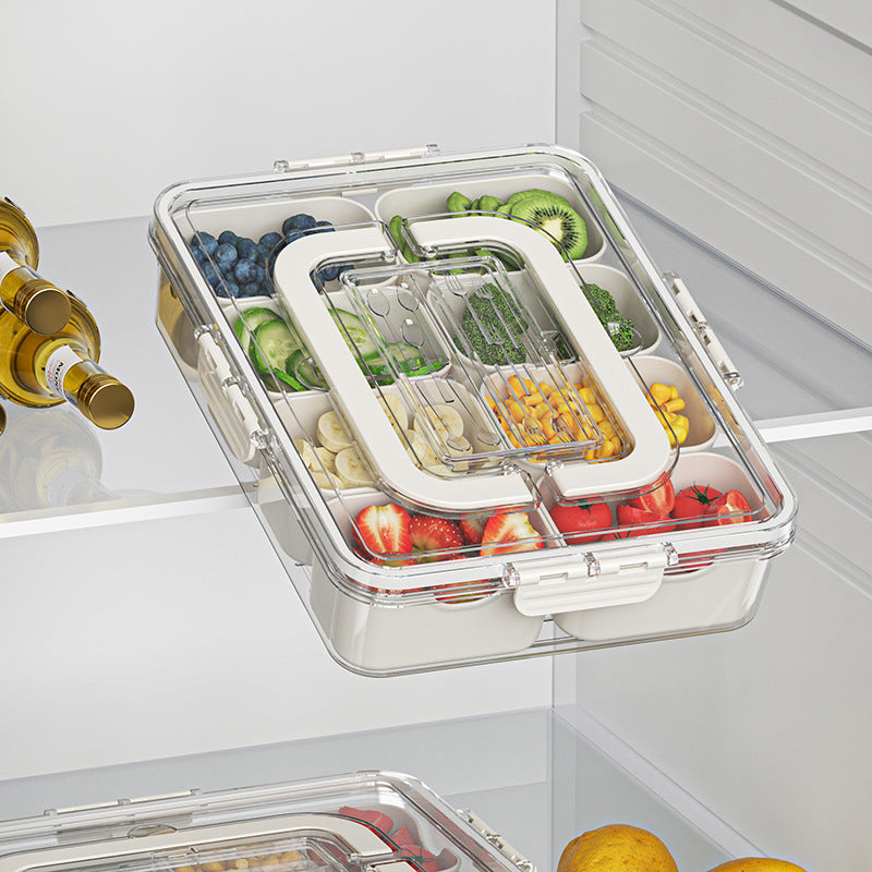 8-Compartment Snack & Fruit Organizer Box