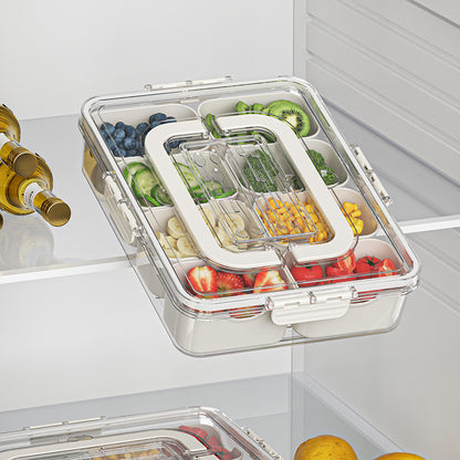 8-Compartment Snack & Fruit Organizer Box