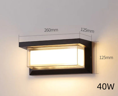 Waterproof Outdoor Warm LED Wall Lamp