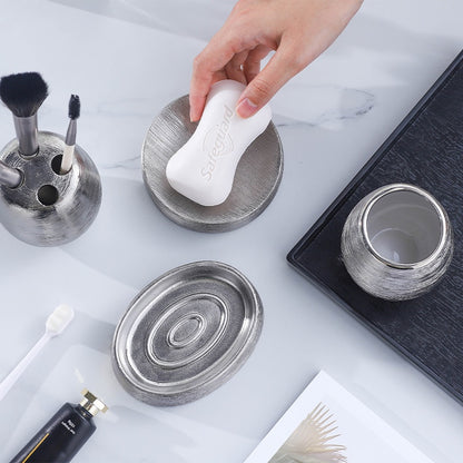 Brushed Ceramic Bathroom Set